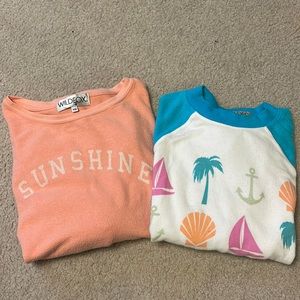 2 XS Wildfox Vacation / Resort Sweatshirts